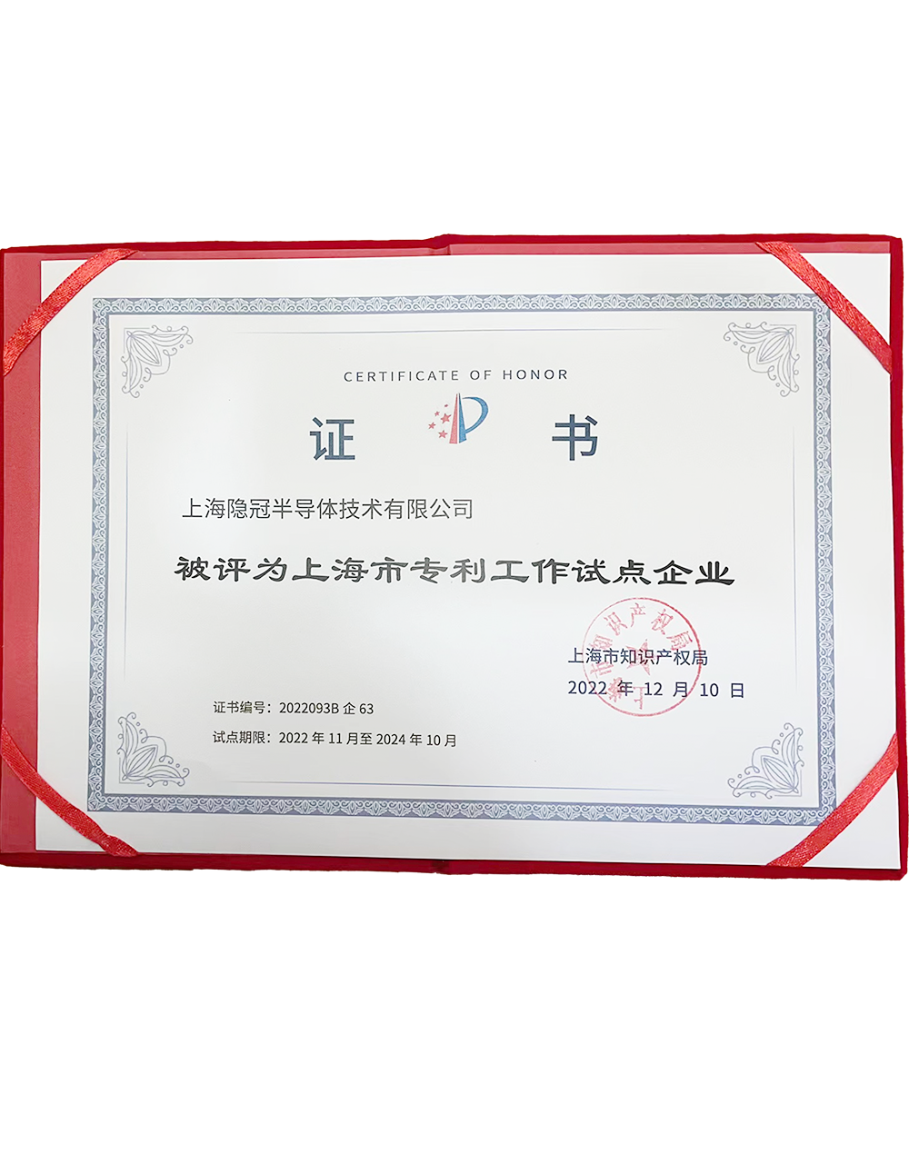 上海市專(zhuān)利工作試點(diǎn)企業(yè)
